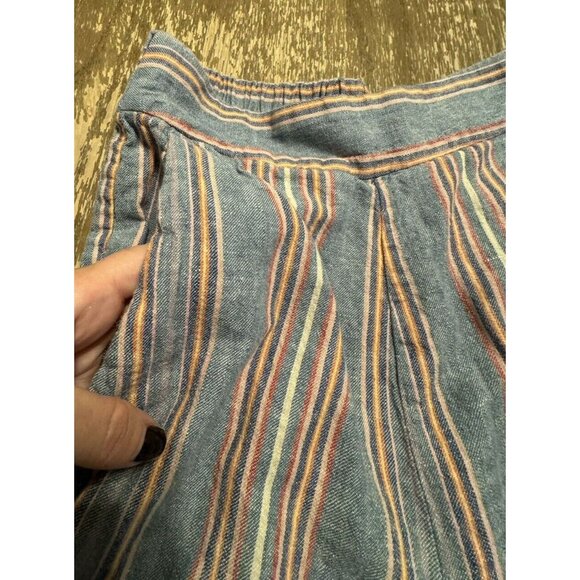 Madewell Blue and Red Striped Wide Leg Pants - Picture 8 of 14